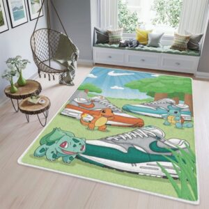 Pokemon Nike Air Max Sneaker Rug For Living Room