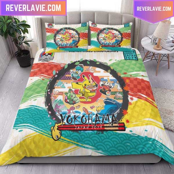 Pokemon Yokohama Japan 2023 King Bedding Set Pokemon Yokohama Japan 2023 King Bedding Set