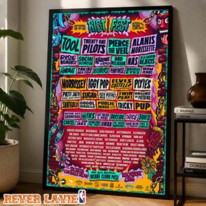 Riot Fest 2026 Full Lineup Wall Art Poster Decor