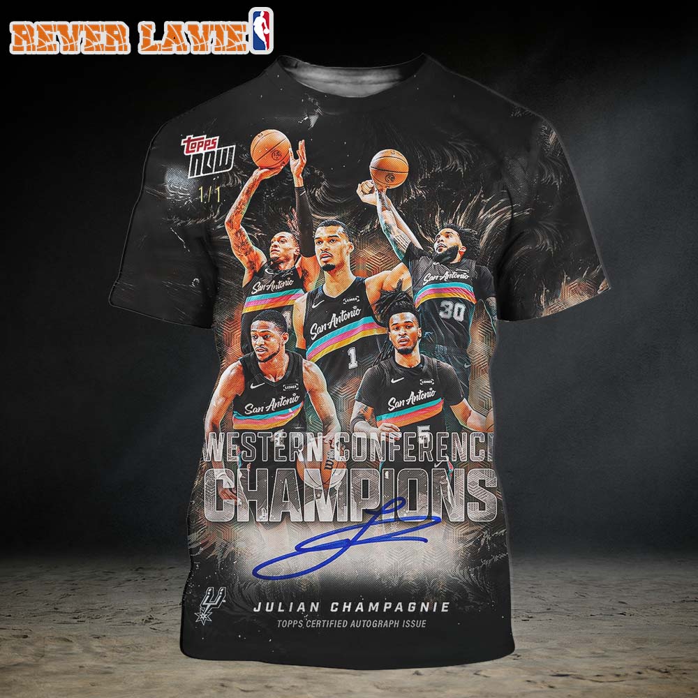 San Antonio Spurs 2026 NBA Finals Bound Western Conference Champions All Over Print Shirt San Antonio Spurs 2026 NBA Finals Bound Western Conference Champions All Over Print Shirt