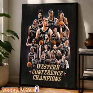 San Antonio Spurs 2026 NBA Finals Bound Western Conference Champions Celebration Wall Art Decor Poster