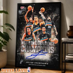 San Antonio Spurs 2026 NBA Finals Bound Western Conference Champions Home Decor Poster Canvas