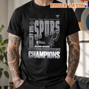 San Antonio Spurs Fanatics Black 2026 NBA Western Conference Champions Stacked Block T-Shirt