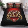 Oklahoma City Thunder Logo In White And Red Background Bedding Set Oklahoma City Thunder Logo In White And Red Background Bedding Set