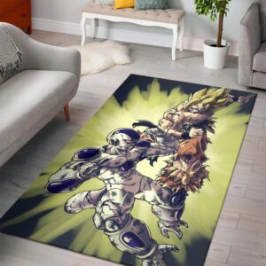 Son Goku VS Freezer Dragon Ball Rug For Bedroom Aesthetic