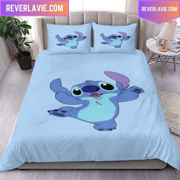 Stitch Classic Blue Queen Bedding Set Stitch Classic Blue Queen Bedding Set