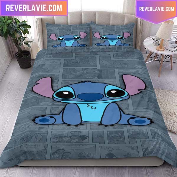 Stitch Comic Printed Queen Bedding Set Stitch Comic Printed Queen Bedding Set