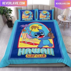 Stitch Hawaii Surf Club King Bedding Set