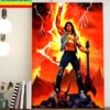 Stranger Things 4 Eddie Munson Plays Guitar Solo Home Decor Poster Canvas