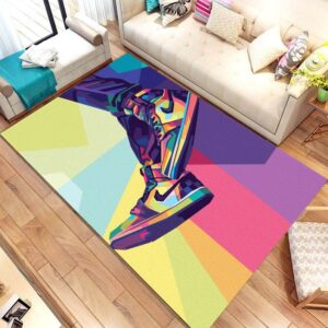 Style Pop Art Color Sneaker Rug Home Decor