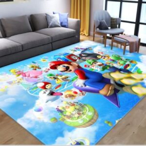 Super Mario Area Rug Carpet For Living Room Home Decor
