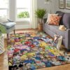 Super Mario Pattern Area Rug Carpet Super Mario Pattern Area Rug Carpet