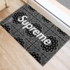 Supreme Gun In Black Rifle Background Doormat Supreme Gun In Black Rifle Background Doormat