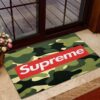 Supreme Gun In Black Rifle Background Doormat Supreme Gun In Black Rifle Background Doormat
