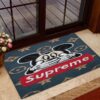 Supreme Red Logo With Mickey Cartoon Doormat
