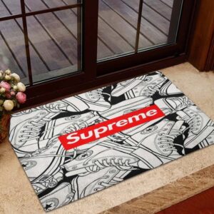 Supreme With Background Converse Shoes Doormat