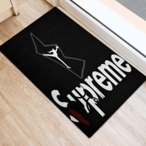 Supreme x Air Jordan In Black Background Doormat
