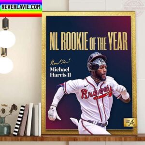 The Atlanta Braves Michael Harris II Is 2022 NL Rookie Of The Year Home Decor Poster Canvas