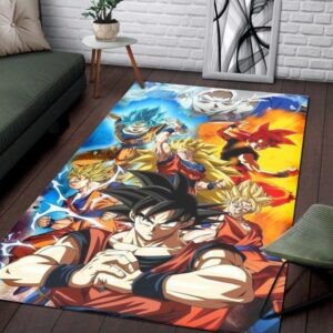 The Evolution Of Son Goku Rug For Living Room