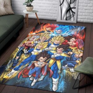 The Evolution of Vegeta II Dragon Ball Z Rugs For Living Room