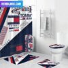 Tommy Hilfiger Logo From 1985 In White And Blue For Fan Bathroom Set