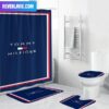 Tommy Hilfiger Logo From 1985 In White And Blue For Fan Bathroom Set