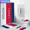 Tommy Hilfiger Red White And Navy Big Logo Bathroom Set