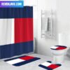 Tommy Hilfiger Red White And Navy Big Logo Bathroom Set