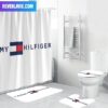 Tommy Hilfiger Signature Logo In White Background Bathroom Set