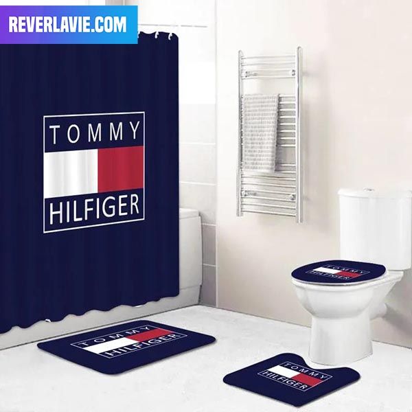 Tommy Hilfiger Signature Logo With White Bolder In Navy Background Bathroom Set.jpeg Tommy Hilfiger Signature Logo With White Bolder In Navy Background Bathroom Set.jpeg