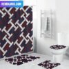 Tommy Hilfiger White And Navy Monogram Bathroom Set