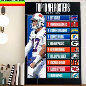 Top 10 NFL Rosters Per Ben Linsey Top 1 Is Buffalo Bills Home Decor Poster Canvas