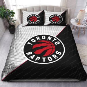 Toronto Raptors Logos Bed Set Bedding Set