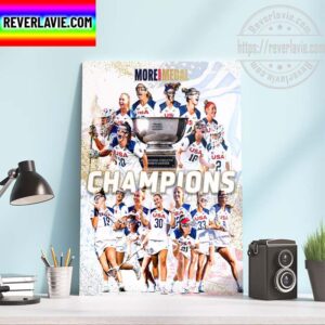 USA Womens National Team USAWLax 2022 World Lacrosse Champions Home Decor Poster Canvas