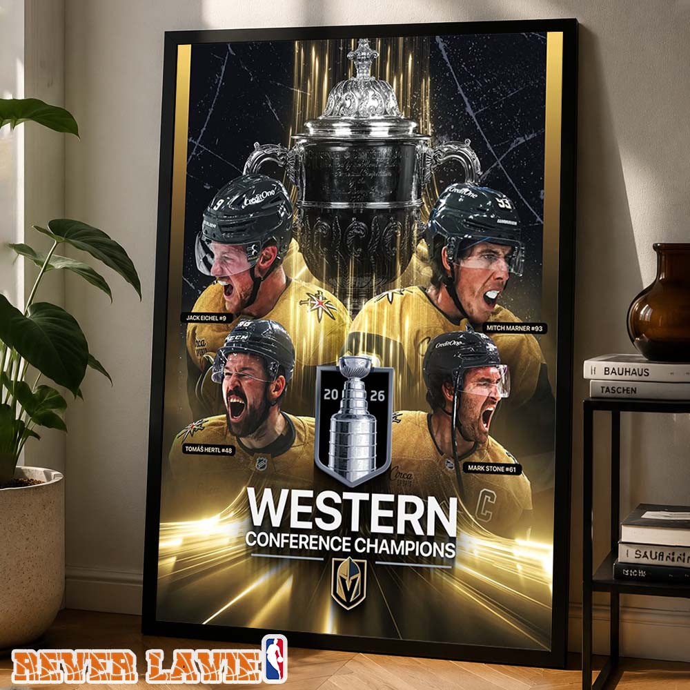 Vegas Golden Knights Western Conference Champions 2026 Stanley Cup Playoffs Wall Decor Art Canvas Vegas Golden Knights Western Conference Champions 2026 Stanley Cup Playoffs Wall Decor Art Canvas