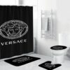 Versace Baroque With Golden Chains Bathroom Shower Curtain Set Versace Baroque With Golden Chains Bathroom Shower Curtain Set