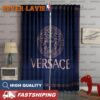 Versace Fancy Logo With Baroque Pattern In Sand Background Window Curtain Versace Fancy Logo With Baroque Pattern In Sand Background Window Curtain