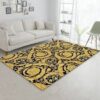 Versace Stone Background Area Rug Carpet