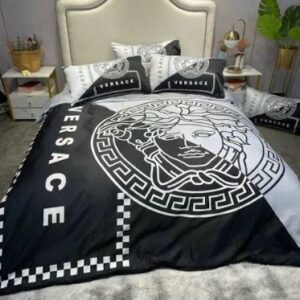 Versace Mixing Black And White Most Comfortable Bedding Set
