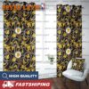 Versace Signature Black Medusa Logo With Logo Pattern In White Background Window Curtain Versace Signature Black Medusa Logo With Logo Pattern In White Background Window Curtain
