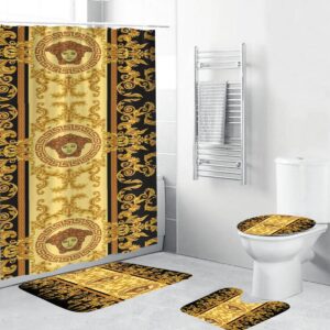 Versace Royal All Signature Details Bathroom Shower Curtain Set