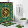 Versace Royal Green And Gold Chains Bathroom Accessories Set