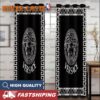 Versace Signature Black Medusa Logo With Logo Pattern In White Background Window Curtain Versace Signature Black Medusa Logo With Logo Pattern In White Background Window Curtain