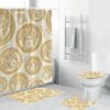 Versace Small Baroque Pattern Bathroom Shower Curtain Set