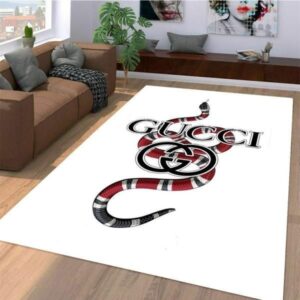 White Gucci Snake Gucci Area Rug Home Decor