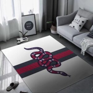 White Gucci Snake Vintage Web Gucci Rug Home For Living Room