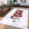 White Gucci Snake Vintage Web Gucci Rug Home For Living Room