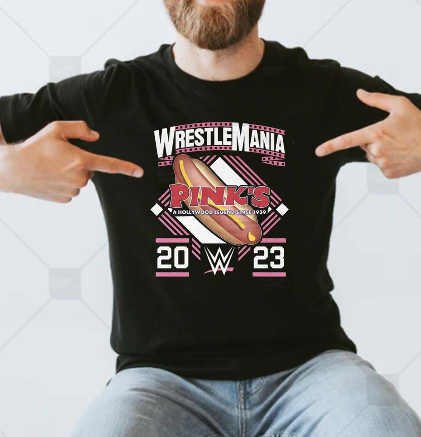 Wrestlemania Pink hotdogs 2023 Unisex T-shirt Wrestlemania Pink hotdogs 2023 Unisex T-shirt