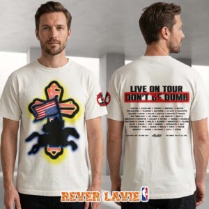 ASAP Rocky Don’t Be Dumb World Tour Airbrush Dateback 2026 Official Two Sides Black T-Shirt