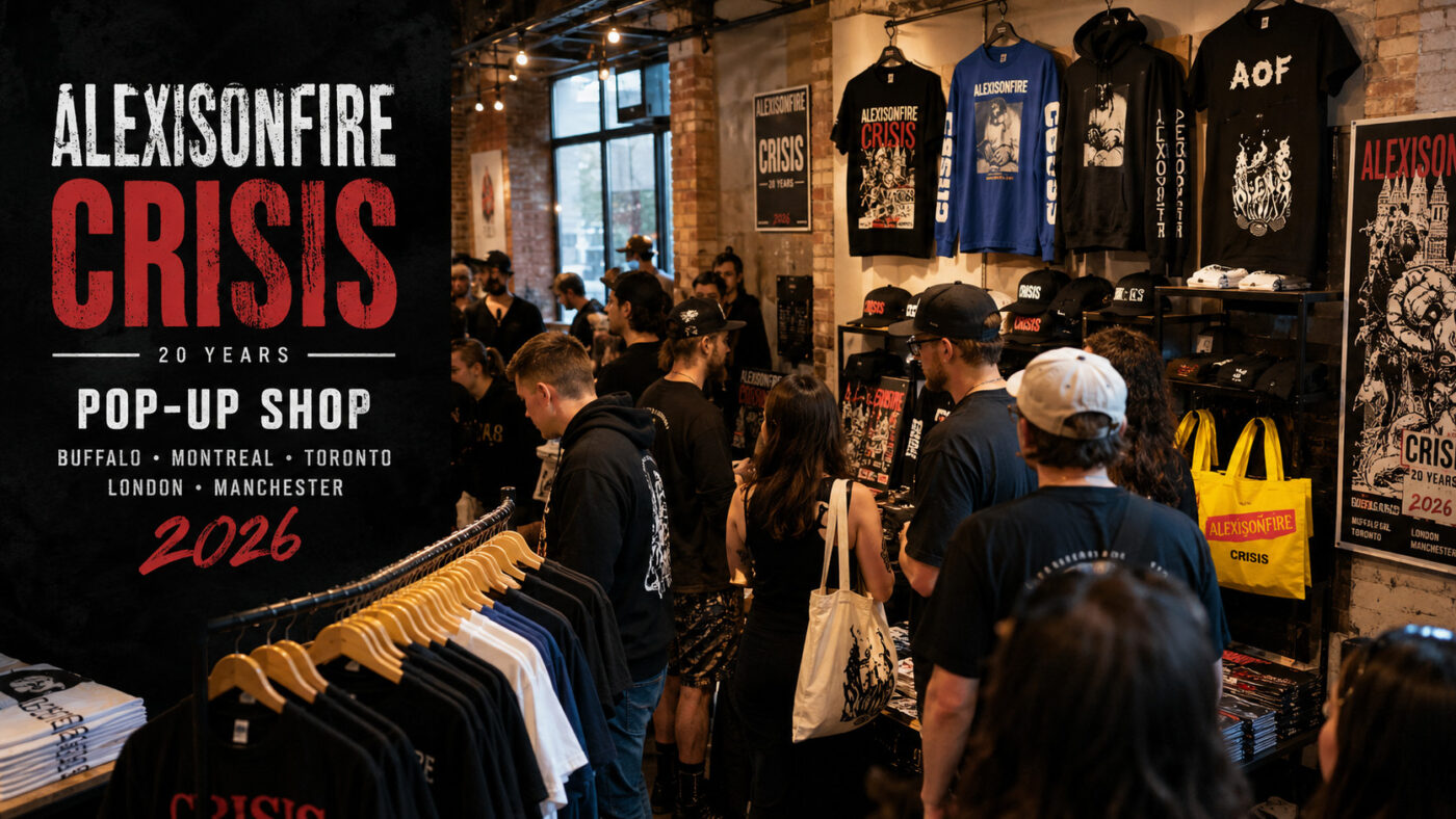 Alexisonfire 2026 Crisis 20 Years Buffalo Montreal Toronto London Manchester Exclusive Merch